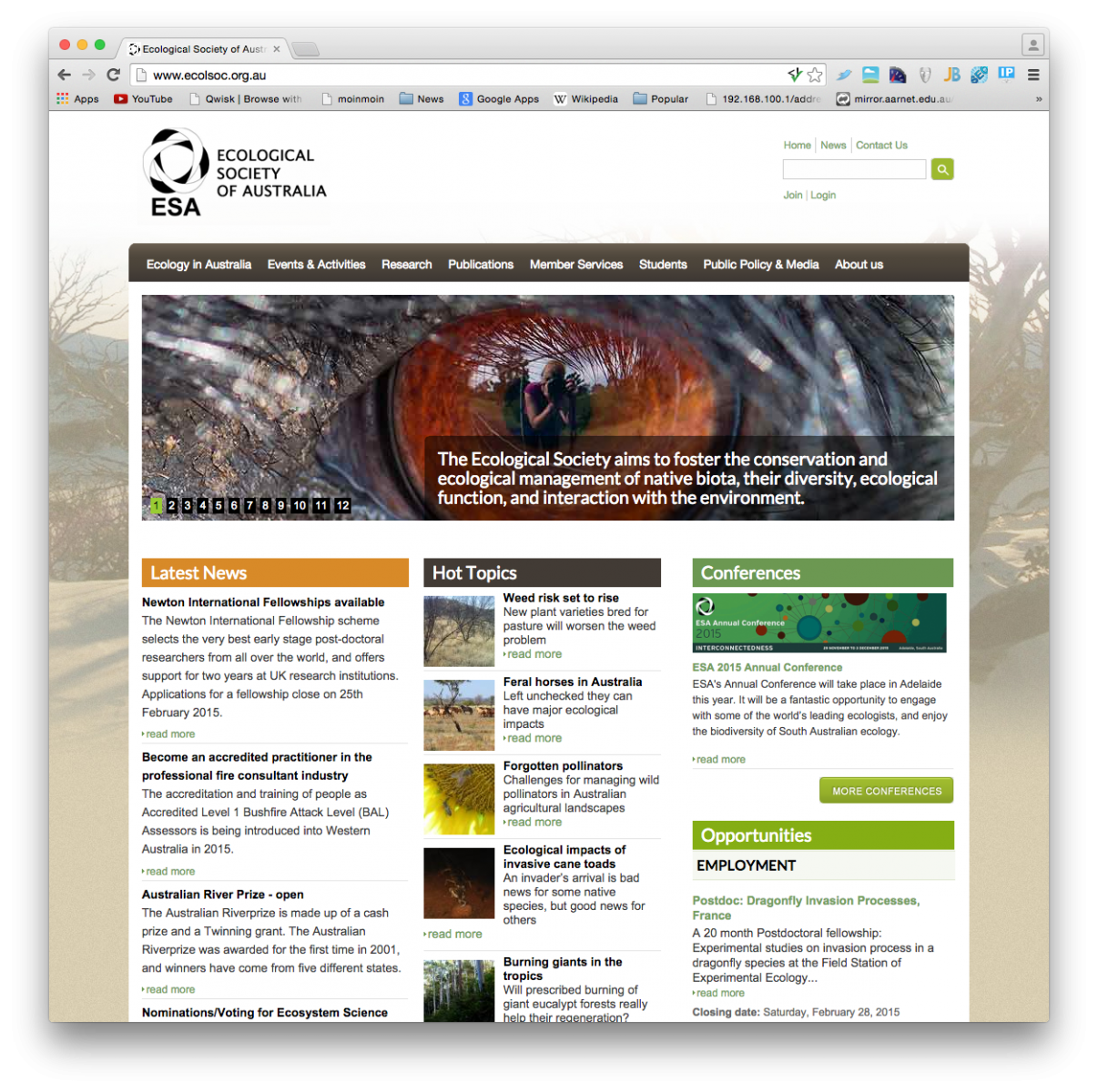 Ecological Society Homepage