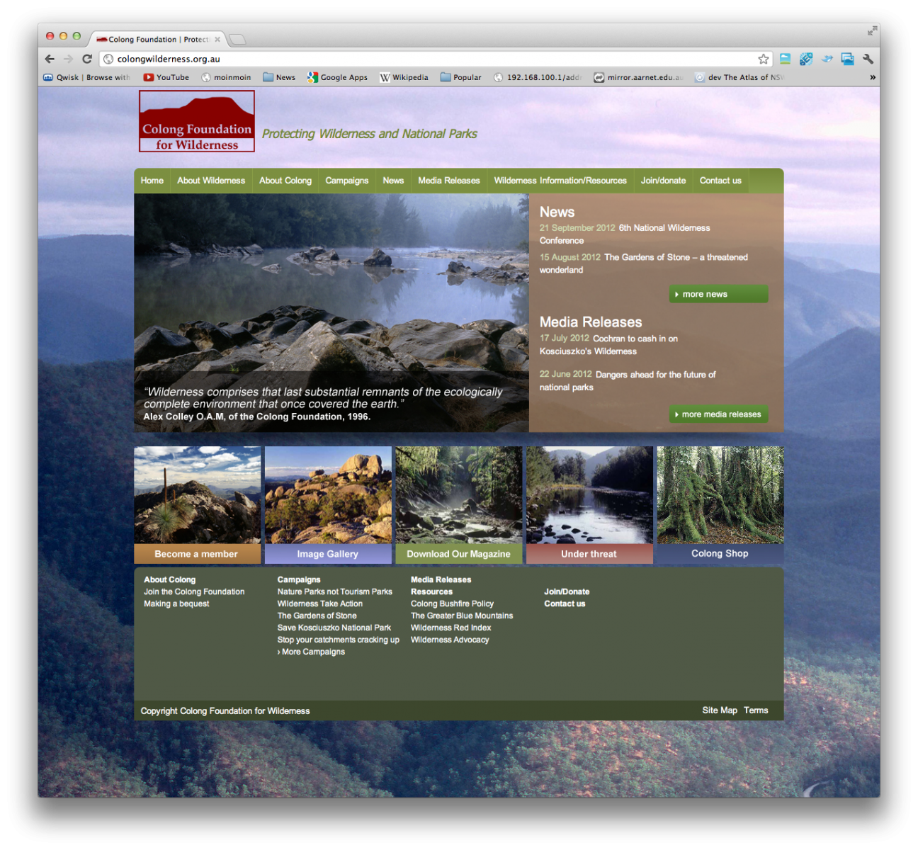 Colong Foundation for Wilderness screenshot