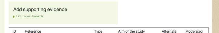 Add Supporting Evidence