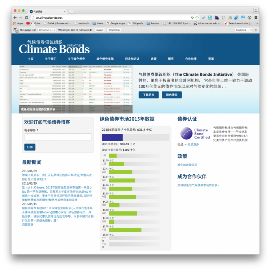 Chinese Climate Bonds site