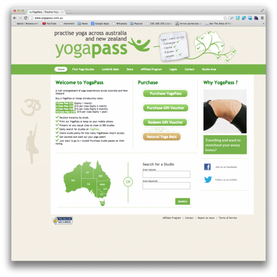 Yoga Pass screen grab